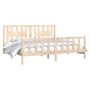 Bed frame with solid pine wood headboard 180x200cm by vidaXL, Beds and slatted bases - Ref: Foro24-3188181, Price: 144,41 €, ...