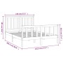 Honey brown pine wood bed frame with headboard 140x200 cm by vidaXL, Beds and slatted bases - Ref: Foro24-3188209, Price: 154...