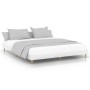 White engineered wood bed frame 200x200 cm by vidaXL, Beds and slatted bases - Ref: Foro24-832005, Price: 136,00 €, Discount: %