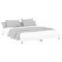 White engineered wood bed frame 200x200 cm by vidaXL, Beds and slatted bases - Ref: Foro24-832005, Price: 136,00 €, Discount: %