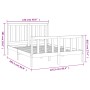 Estructura de cama con cabecero madera maciza pino 120x200 cm de vidaXL, Camas y somieres - Ref: Foro24-3188201, Precio: 116,...