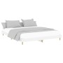 Glossy white plywood bed frame 150x200cm by vidaXL, Beds and slatted bases - Ref: Foro24-832031, Price: 126,57 €, Discount: %