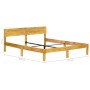 Estructura de cama de madera maciza de mango 140 cm de vidaXL, Camas y somieres - Ref: Foro24-288431, Precio: 196,88 €, Descu...