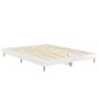 Estructura de cama madera de ingeniería blanco brillo 140x190cm de vidaXL, Camas y somieres - Ref: Foro24-832071, Precio: 105...