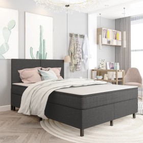 Box Spring bed frame gray fabric 180x200 cm by vidaXL, Beds and slatted bases - Ref: Foro24-287466, Price: 214,63 €, Discount: %