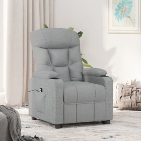 Electric recliner light gray fabric by vidaXL, Armchairs - Ref: Foro24-3098815, Price: 254,99 €, Discount: %