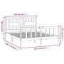 Gray pine wood bed frame with headboard 150x200cm by vidaXL, Beds and slatted bases - Ref: Foro24-3188173, Price: 163,48 €, D...