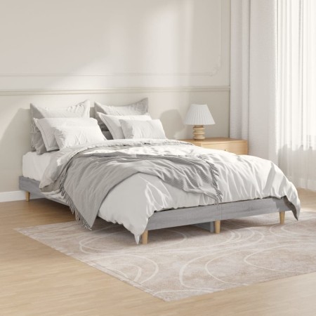 Estructura de cama madera de ingeniería gris Sonoma 120x190 cm de vidaXL, Camas y somieres - Ref: Foro24-832091, Precio: 108,...