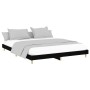 Black engineered wood bed frame 200x200 cm by vidaXL, Beds and slatted bases - Ref: Foro24-832006, Price: 129,92 €, Discount: %