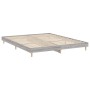 Sonoma-grauer Holzwerkstoff-Bettrahmen 200 x 200 cm von vidaXL, Betten und Lattenroste - Ref: Foro24-832011, Preis: 112,46 €,...