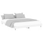 Glossy white engineered wood bed frame 180x200cm by vidaXL, Beds and slatted bases - Ref: Foro24-832119, Price: 152,25 €, Dis...