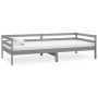 Sofa bed with solid pine wood mattress gray 90x200 cm by vidaXL, Beds and slatted bases - Ref: Foro24-3083571, Price: 261,05 ...