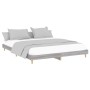 Sonoma gray engineered wood bed frame 160x200 cm by vidaXL, Beds and slatted bases - Ref: Foro24-832027, Price: 115,99 €, Dis...