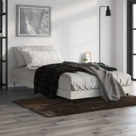 Estructura de cama madera de ingeniería gris hormigón 90x200cm de vidaXL, Camas y somieres - Ref: Foro24-832169, Precio: 90,9...