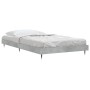 Estructura de cama madera de ingeniería gris hormigón 90x200cm de vidaXL, Camas y somieres - Ref: Foro24-832169, Precio: 90,2...