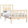 Bed frame with headboard solid pine wood 90x200 cm by vidaXL, Beds and slatted bases - Ref: Foro24-3188151, Price: 93,18 €, D...