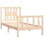 Bed frame with headboard solid pine wood 90x200 cm by vidaXL, Beds and slatted bases - Ref: Foro24-3188151, Price: 93,18 €, D...