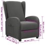 Dark Gray Fabric Power Recliner by vidaXL, Armchairs - Ref: Foro24-3098926, Price: 216,95 €, Discount: %