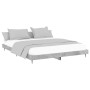 Estructura de cama madera de ingeniería gris hormigón 140x200cm de vidaXL, Camas y somieres - Ref: Foro24-832249, Precio: 112...