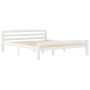 Estructura de cama de madera maciza de pino blanca 160x200 cm de vidaXL, Camas y somieres - Ref: Foro24-322072, Precio: 164,5...