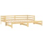 Removable sofa bed solid pine wood 2x(90x200) cm by vidaXL, Beds and slatted bases - Ref: Foro24-3083654, Price: 434,08 €, Di...