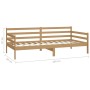 Sofa bed with drawers solid honey pine wood 90x200 cm by vidaXL, Beds and slatted bases - Ref: Foro24-3083682, Price: 175,43 ...