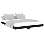 Black engineered wood bed frame 140x200 cm by vidaXL, Beds and slatted bases - Ref: Foro24-832142, Price: 139,55 €, Discount: %