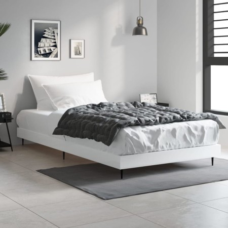 Estructura de cama madera de ingeniería blanca 90x200 cm de vidaXL, Camas y somieres - Ref: Foro24-832269, Precio: 83,84 €, D...