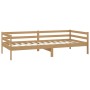 Sofa bed and mattress solid pine wood honey brown 90x200 cm by vidaXL, Beds and slatted bases - Ref: Foro24-3083577, Price: 2...