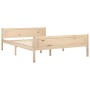 Estructura de cama de madera de pino maciza 140x200 cm de vidaXL, Camas y somieres - Ref: Foro24-322099, Precio: 129,43 €, De...