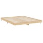 Estructura de cama madera de ingeniería roble Sonoma 200x200 cm de vidaXL, Camas y somieres - Ref: Foro24-832216, Precio: 151...