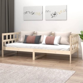 Solid pine wood sofa bed 90x190 cm by vidaXL, Beds and slatted bases - Ref: Foro24-832683, Price: 118,99 €, Discount: %