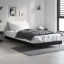 Black engineered wood bed frame 90x190 cm by vidaXL, Beds and slatted bases - Ref: Foro24-832198, Price: 83,27 €, Discount: %