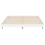 Glossy white engineered wood bed frame 140x200cm by vidaXL, Beds and slatted bases - Ref: Foro24-832247, Price: 115,99 €, Dis...