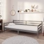 Sofa bed with solid pine wood mattress gray 90x200 cm by vidaXL, Beds and slatted bases - Ref: Foro24-3083596, Price: 275,96 ...