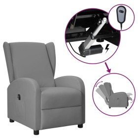 Gray synthetic leather electric recliner wing chair by vidaXL, Armchairs - Ref: Foro24-3098952, Price: 213,32 €, Discount: %