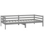 Sofa bed with solid pine wood mattress gray 90x200 cm by vidaXL, Beds and slatted bases - Ref: Foro24-3083556, Price: 223,54 ...