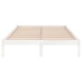 Estructura de cama de madera maciza de pino blanca 200x200 cm de vidaXL, Camas y somieres - Ref: Foro24-810038, Precio: 92,79...