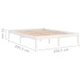 Estructura de cama de madera maciza de pino blanca 200x200 cm de vidaXL, Camas y somieres - Ref: Foro24-810038, Precio: 92,79...