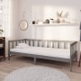 Sofa bed with solid pine wood mattress gray 90x200 cm by vidaXL, Beds and slatted bases - Ref: Foro24-3083606, Price: 261,99 ...