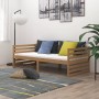 Sofa bed and mattress solid pine wood honey brown 90x200 cm by vidaXL, Beds and slatted bases - Ref: Foro24-3083632, Price: 2...