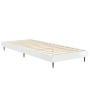 Estructura de cama madera de ingeniería blanco brillo 75x190 cm de vidaXL, Camas y somieres - Ref: Foro24-832311, Precio: 81,...