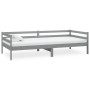 Sofa bed with solid pine wood mattress gray 90x200 cm by vidaXL, Beds and slatted bases - Ref: Foro24-3083566, Price: 278,05 ...