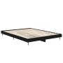 Black engineered wood bed frame 135x190 cm by vidaXL, Beds and slatted bases - Ref: Foro24-832286, Price: 117,60 €, Discount: %