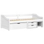 Sofa bed with 3 drawers solid white pine wood IRUN 90x200cm by vidaXL, Beds and slatted bases - Ref: Foro24-3185214, Price: 3...