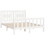 Bed frame with white pine wood headboard 160x200 cm by vidaXL, Beds and slatted bases - Ref: Foro24-3188177, Price: 151,99 €,...