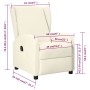 Electric recliner wing chair cream synthetic leather by vidaXL, Armchairs - Ref: Foro24-3098950, Price: 223,96 €, Discount: %