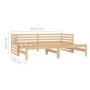 Removable sofa bed solid pine wood 2x(90x200) cm by vidaXL, Beds and slatted bases - Ref: Foro24-3083669, Price: 362,23 €, Di...