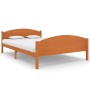 Estructura de cama madera maciza pino marrón miel 140x200 cm de vidaXL, Camas y somieres - Ref: Foro24-322039, Precio: 165,41...