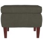 Sillón mecedora patas madera y taburete terciopelo gris oscuro de vidaXL, Mecedoras - Ref: Foro24-3121231, Precio: 272,21 €, ...